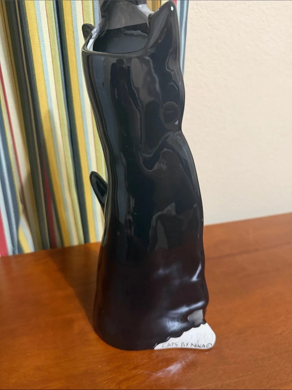Limited Edition Top Hat Black & White Cat Figurine Decor Vase - #233 of 1000